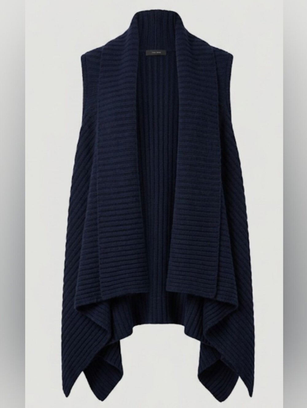 The Row - 100% Lambswool Navy Blue Sweater Vest Designer Luxury Minimalist